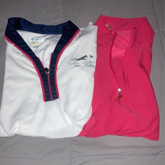 Women’s Greg Norman Fox Hollow Golf Club 2 golf shirt bundle, both size large - Picture 1 of 9
